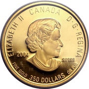 350 Dollars - Elizabeth II Yukon Fireweed obverse image