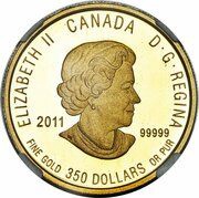 350 Dollars - Elizabeth II Mountain Avens obverse image