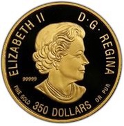 350 Dollars - Elizabeth II The Grizzly Bear obverse image