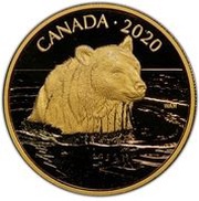 350 Dollars - Elizabeth II The Grizzly Bear, Canada, 2020 reverse image