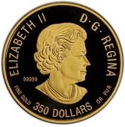 350 Dollars - Elizabeth II The Caribou obverse image
