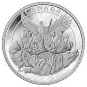 500 Dollars - Elizabeth II National Aboriginal Veterans Monument, Canada, 2014 reverse image