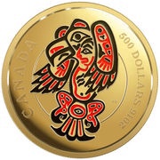 500 Dollars - Elizabeth II Mythical Realms of the Haida: The Eagle, Canada, 2016 reverse image