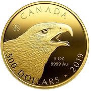 500 Dollars - Elizabeth II Golden Eagle, Canada, 2019 reverse image