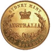 ½ Sovereign - Victoria Pattern reverse image