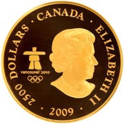 2500 Dollars - Elizabeth II The Canada Of Today obverse image