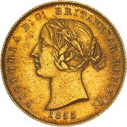 ½ Sovereign - Victoria Pattern obverse image