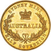 ½ Sovereign - Victoria Pattern reverse image