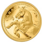 2500 Dollars - Elizabeth II Year of the Horse, Canada, 2014 reverse image