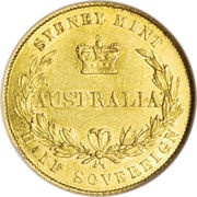 ½ Sovereign - Victoria reverse image