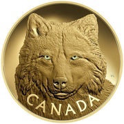 2500 Dollars - Elizabeth II Timber Wolf, Canada, 2017 reverse image