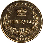 ½ Sovereign - Victoria reverse image