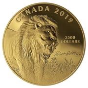 2500 Dollars - Elizabeth II Into the Light - Lion, Canada, 2019 reverse image
