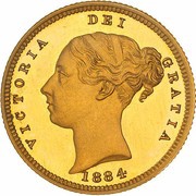 ½ Sovereign - Victoria obverse image