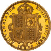 ½ Sovereign - Victoria reverse image