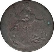 ½ Penny Regal Imitation - George III left reverse image