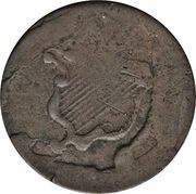 ½ Penny Regal Imitation - George III left reverse image