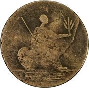 ½ Penny Regal Imitation - George III left reverse image