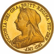 ½ Sovereign - Victoria obverse image