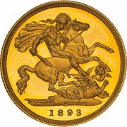 ½ Sovereign - Victoria reverse image