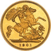 Pattern - ½ Sovereign Victoria reverse image