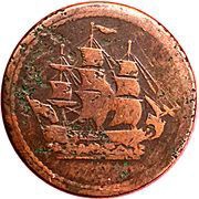 ½ Penny Imitation - Ships, Colonies and Commerce obverse image