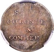 ½ Penny Imitation - Ships, Colonies and Commerce - Harp Design reverse image