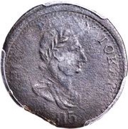 ½ Penny Imitation Nova Scotia - George III / Harp obverse image