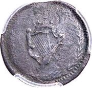 ½ Penny Imitation Nova Scotia - George III / Harp, Canada, 1835 reverse image