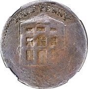 ½ Penny Imitation Nova Scotia - Warehouse / Script Initials obverse image