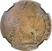 ½ Penny BITIT Token, Canada, 1835 reverse image