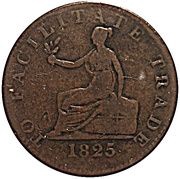 1 Penny British Colonies, Canada, 1825 reverse image