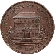 1 Penny - Montréal Bank Token obverse image