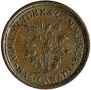 ½ Penny - T. DUSEAMAN Butcher Belleville obverse image