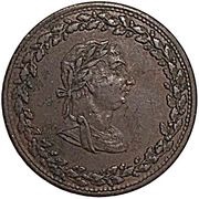 ½ Penny Tiffin Token - Copper obverse image