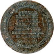 ½ Penny Wellington Peninsular token to Madrid, Canada, 1812-1813 reverse image