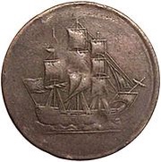 ½ Penny Bale marked S.J. and Co, Canada, 1812-1816 reverse image