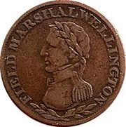 ½ Penny - Field Marshal Wellington - Large legend letters obverse image