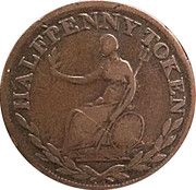 ½ Penny - Field Marshal Wellington - Large legend letters, Canada, 1813 reverse image