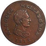 ½ Penny Token Marquis Wellington obverse image