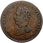 ½ Penny Wellington Peninsular token to Pampluno obverse image
