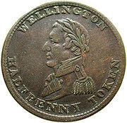 ½ Penny Token Wellington Token obverse image
