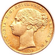 1 Sovereign - Victoria obverse image