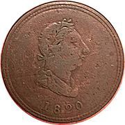 ½ Penny Seated justice obverse image