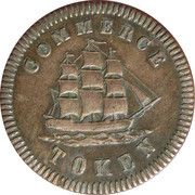 ½ Penny Commerce Token - Francis Mullins obverse image