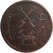 ½ Penny T.S. Brown and Co, Canada, 1832 reverse image