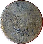 ½ Penny - George Ords Bust and Harp, Canada, 1834 reverse image