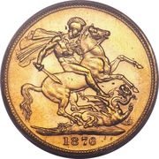 1 Sovereign - Victoria, Australia, 1871-1887 reverse image