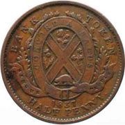 ½ Penny / 1 Sou Banque du Peuple, Canada, 1837 reverse image