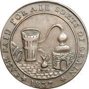 1 Sou Molson Breweries, Canada, 1837 reverse image